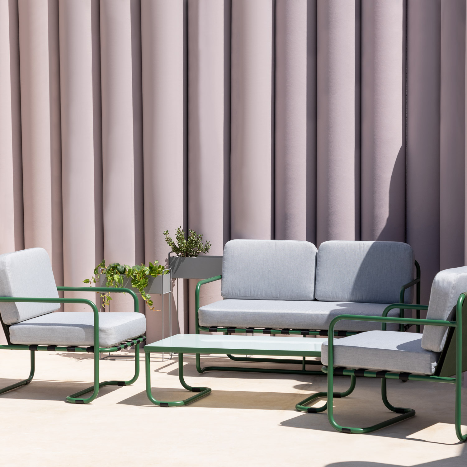 Gartenset Paradise aus Stoff und Aluminium - themasie.com