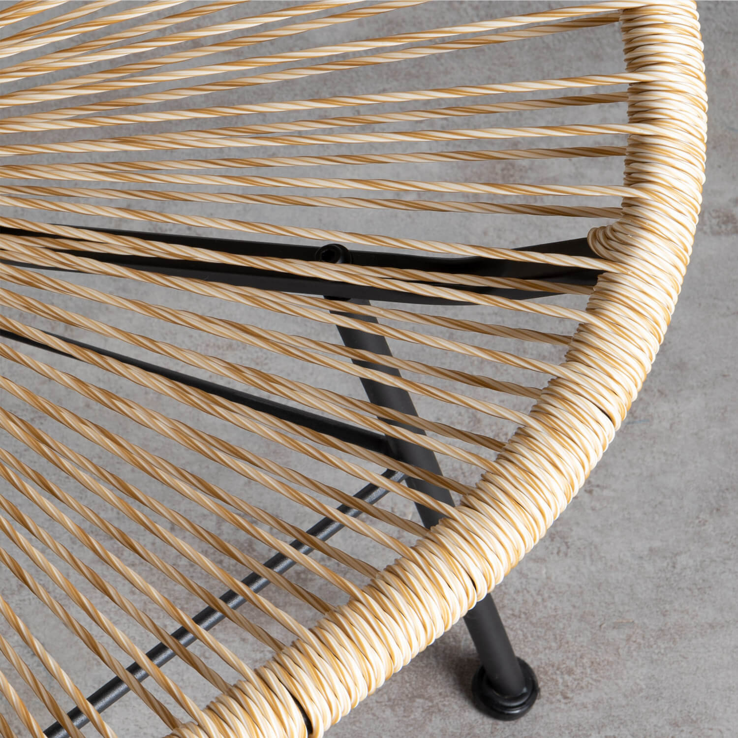 Outdoor Stuhl aus Polyethylen und Stahl Copacabana Twist - themasie.com