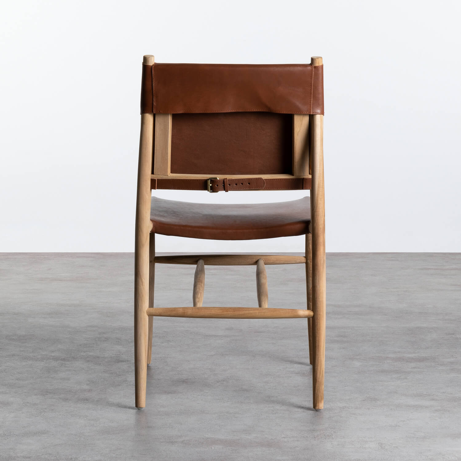 Esszimmerstuhl aus Leder und Holz Kove - themasie.com