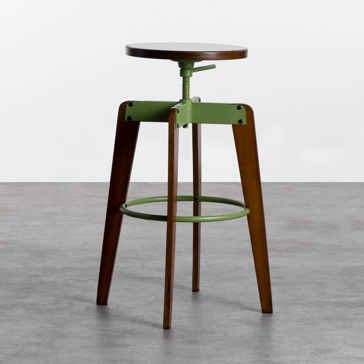 Hoher verstellbarer Hocker aus Holz Role (71-77 cm) - themasie.com