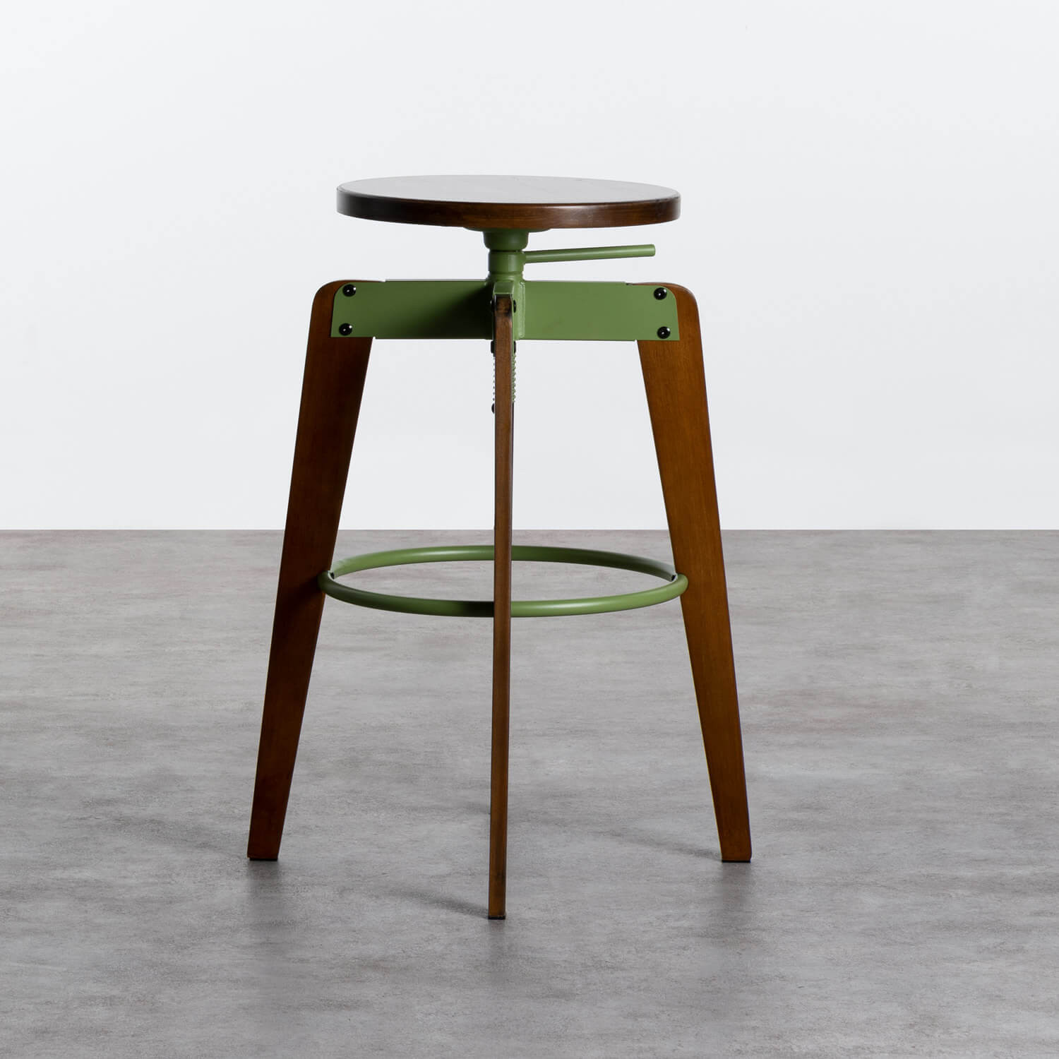 Hoher verstellbarer Hocker aus Holz Role (71-77 cm) - themasie.com