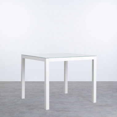 Quadratischer outdoor Tisch aus Aluminium (90x90 cm) Amane
