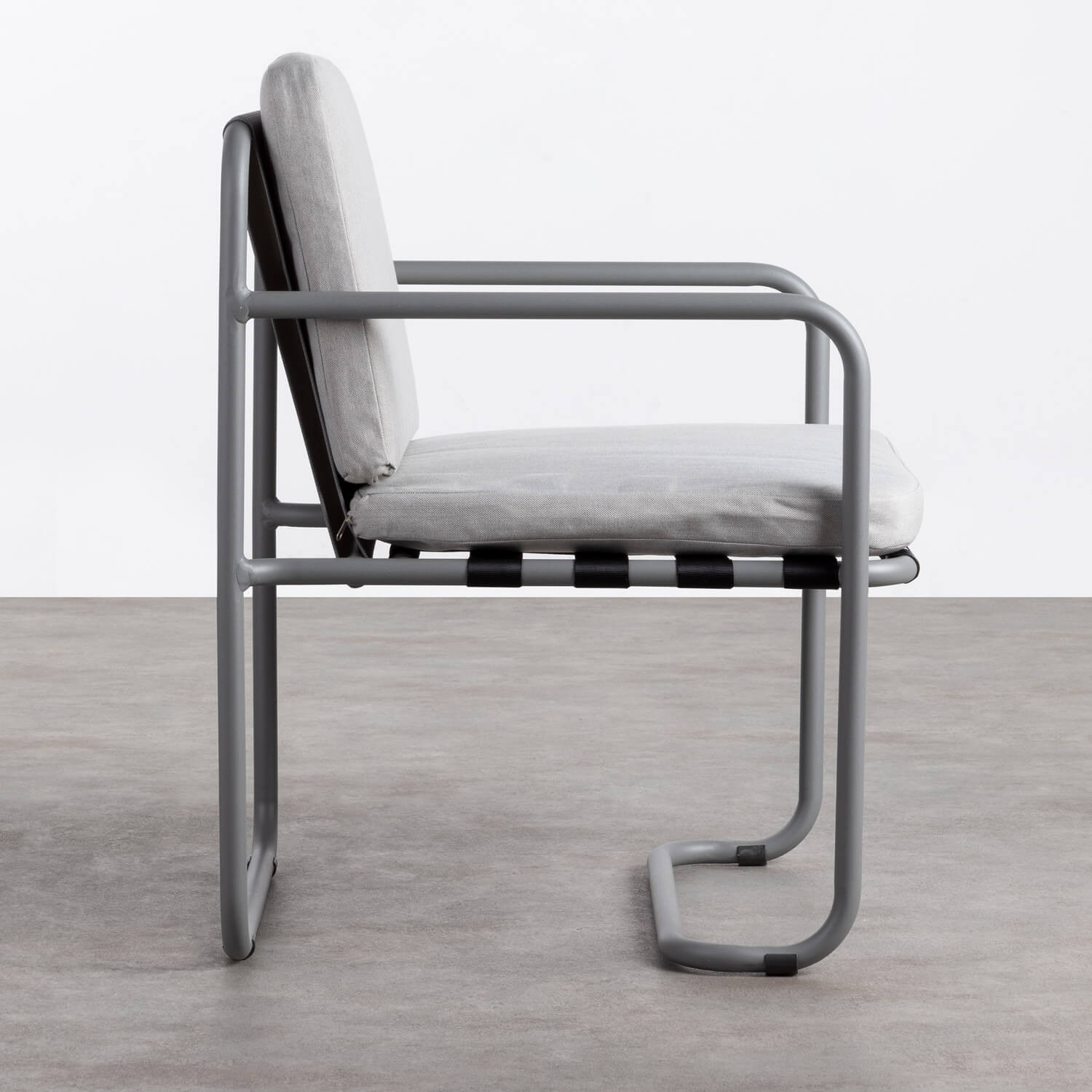 4er-Pack Outdoor-Stühle aus Aluminium und Stoff Paradies - themasie.com