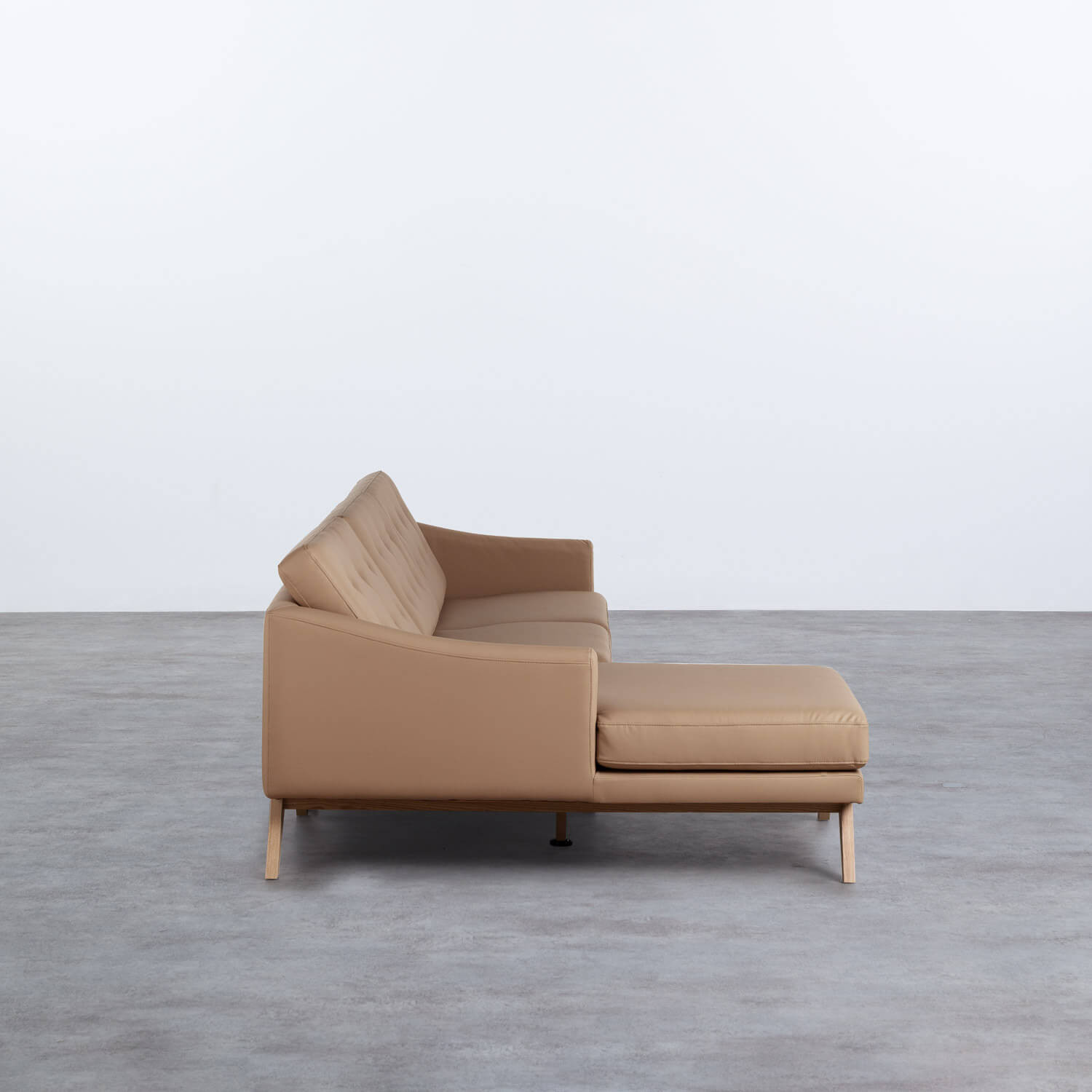 Sofa Chaiselongue Left 3-Sitzer- aus Kunstleder Abassi, Galeriebild 2
