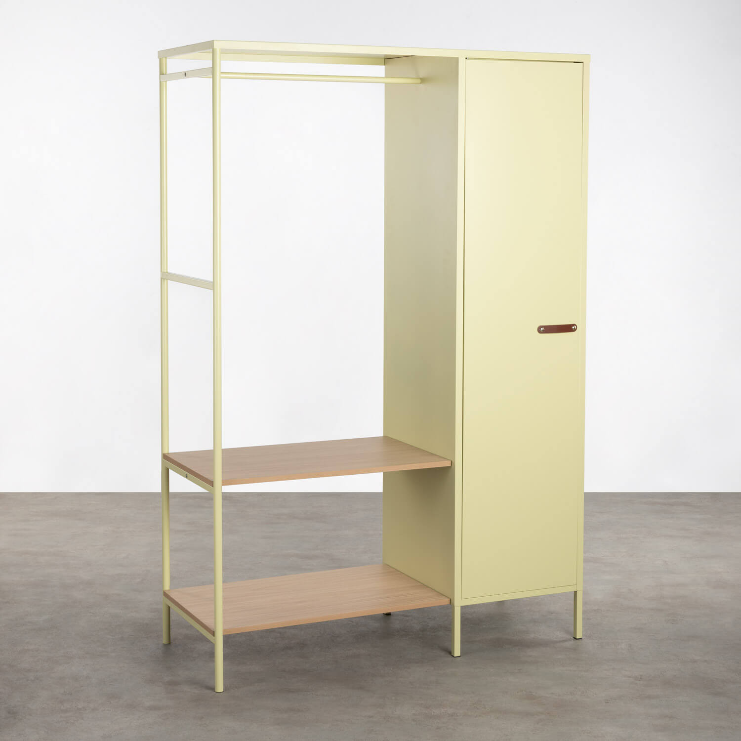 Schrank mit 1 Tür mit Ablagen aus Metall und Holz (180x120 cm) Meder , Galeriebild 1