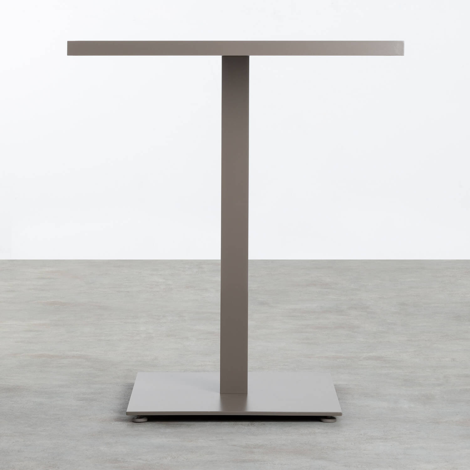 Quadratischer hoher Esstisch aus Aluminium (90x90 cm) Amane, Galeriebild 2