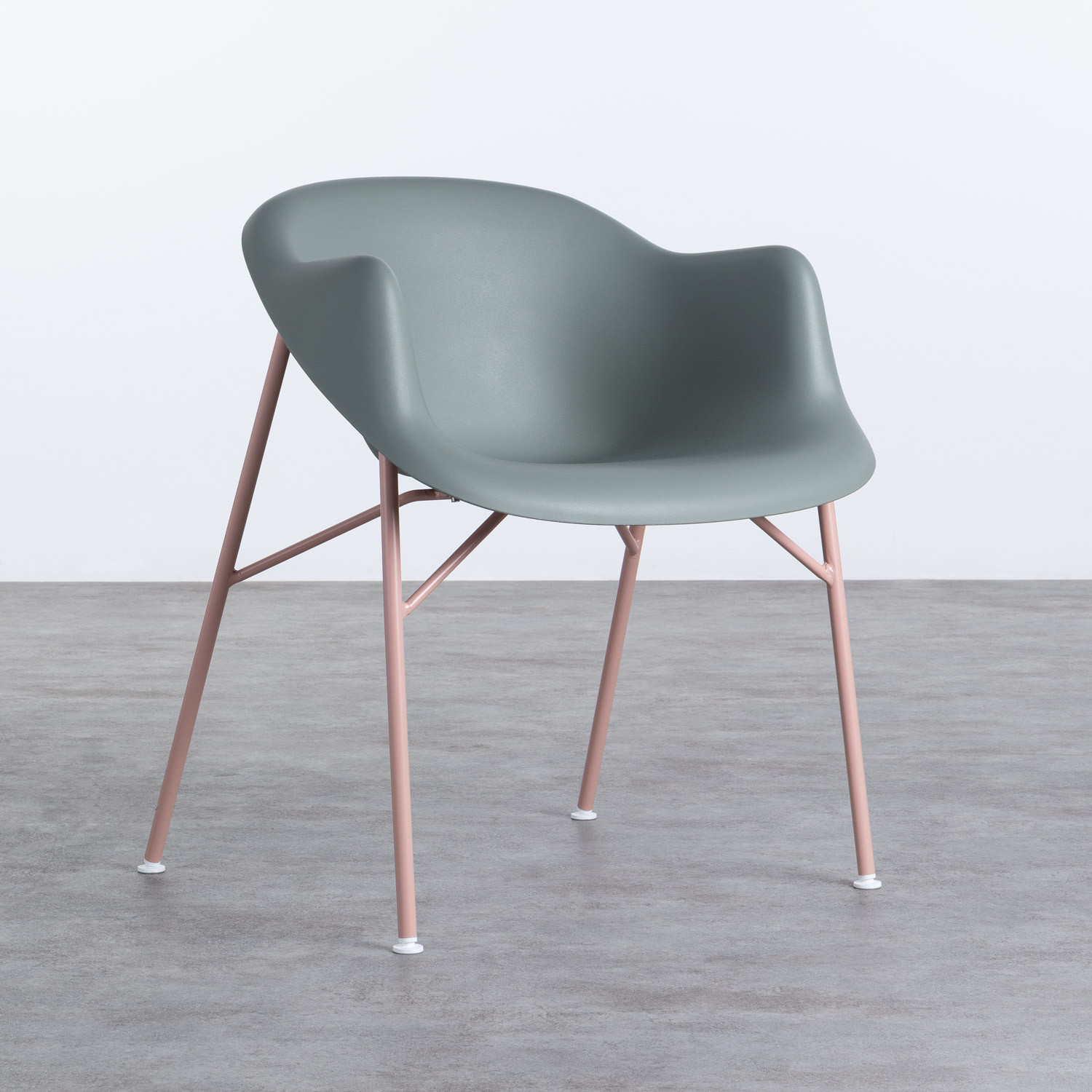 Outdoor Stuhl aus Polypropylen und Metall Ovo, Galeriebild 1