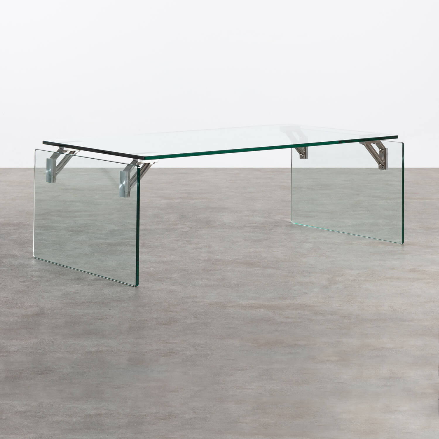 Rechteckiger Couchtisch aus gehärtetem Glas (120x60 cm) Yera, Galeriebild 1
