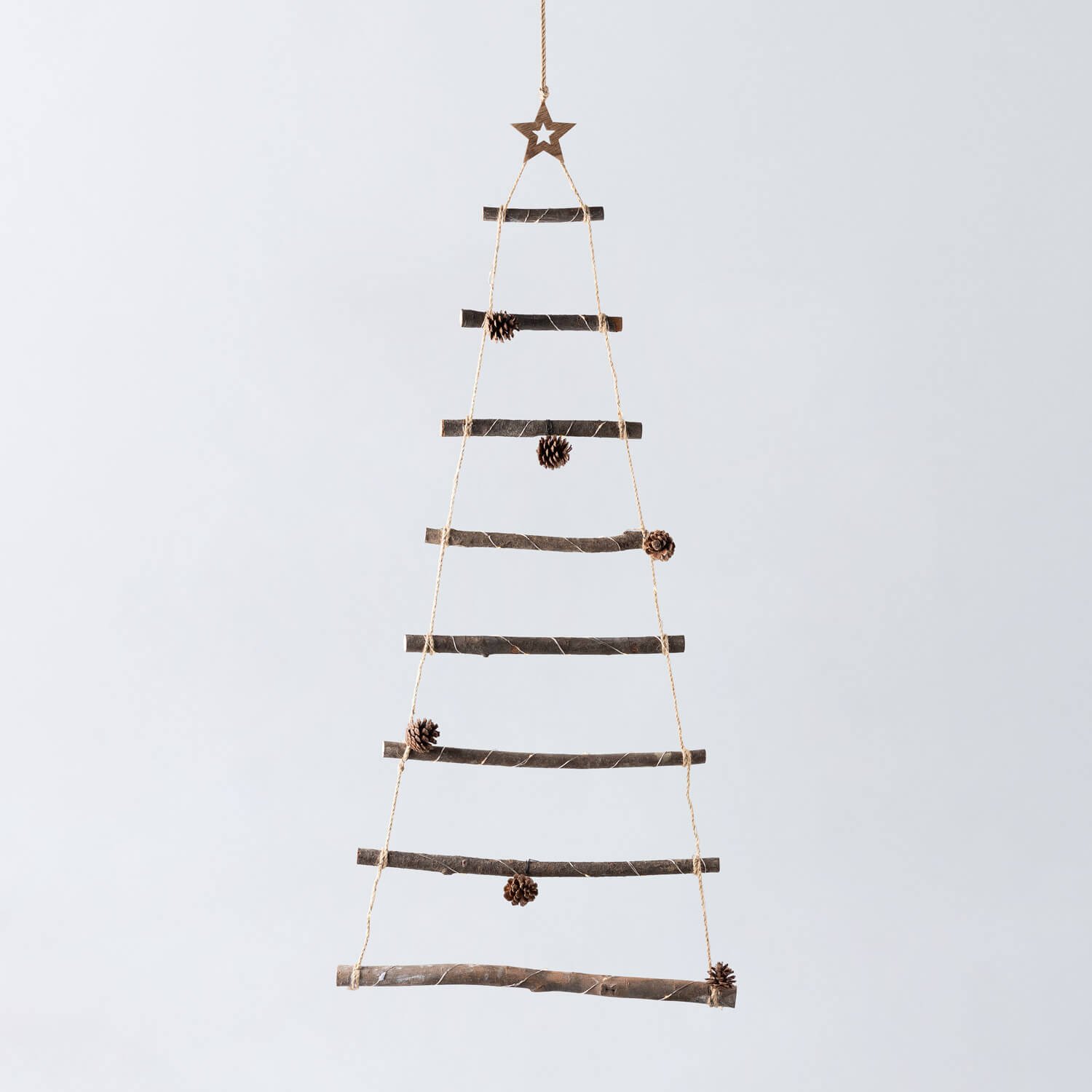 Weihnachtsbaum mit LED-Lichtern aus Holz 110 cm Pin, Galeriebild 1