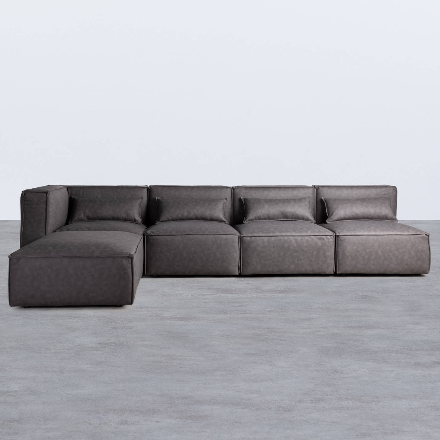 Modulares Sofa 4-Teilig mit 3 Sesseln und Pouf Kilhe, Galeriebild 1
