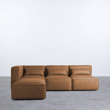 Modulares Sofa 3-Teilig mit 2 Sesseln und Pouf Kilhe