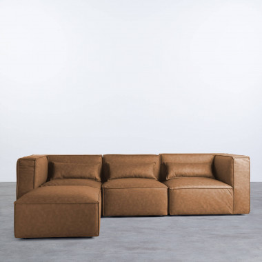 Modulares Sofa 3-Teilig mit 2 Eckssesseln und Pouf Kilhe