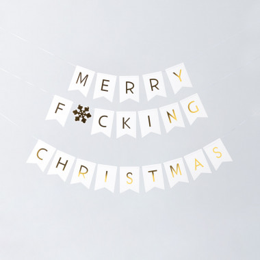 Dekorative Weihnachtliche Buchstabengirlanden aus Pappe Merry