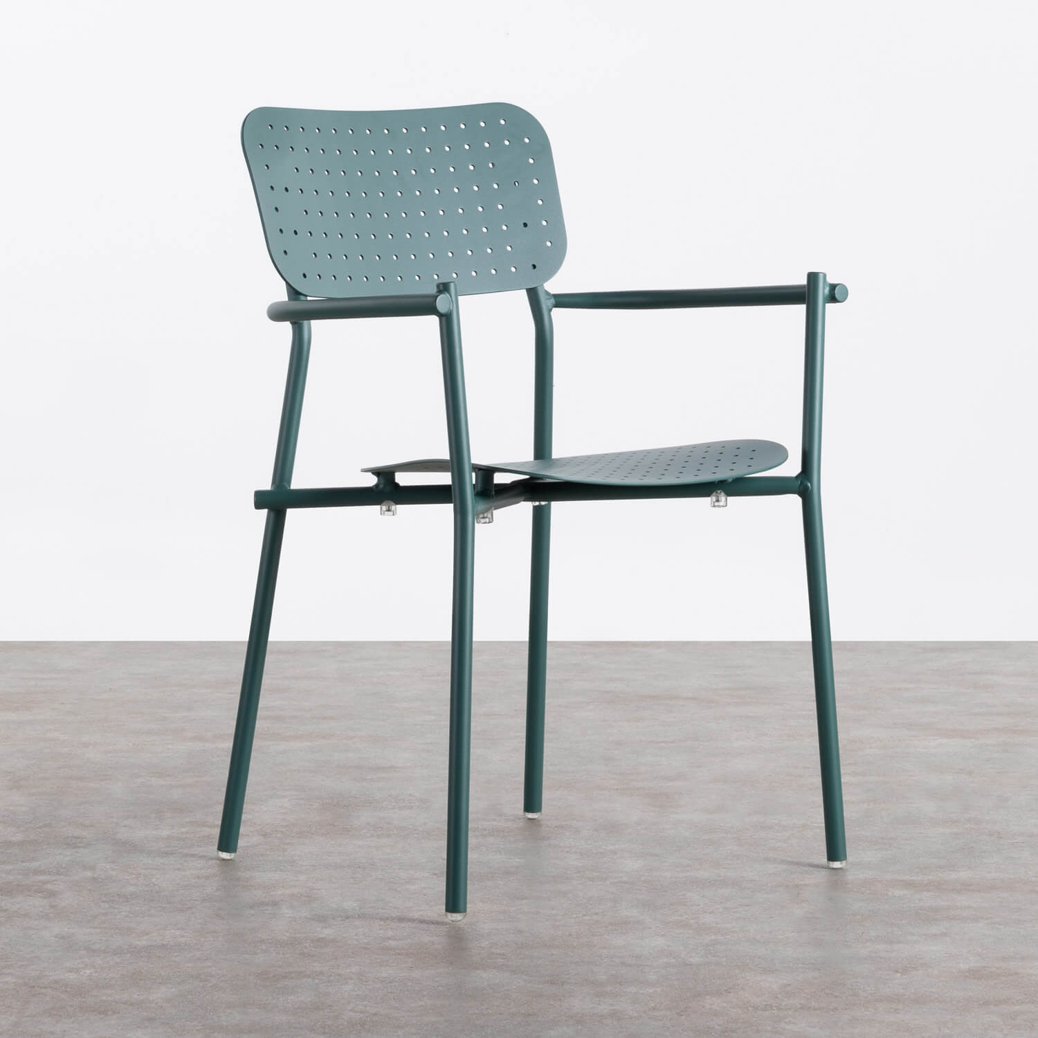 Outdoor-Stuhl mit Armlehnen aus Aluminium , Galeriebild 1