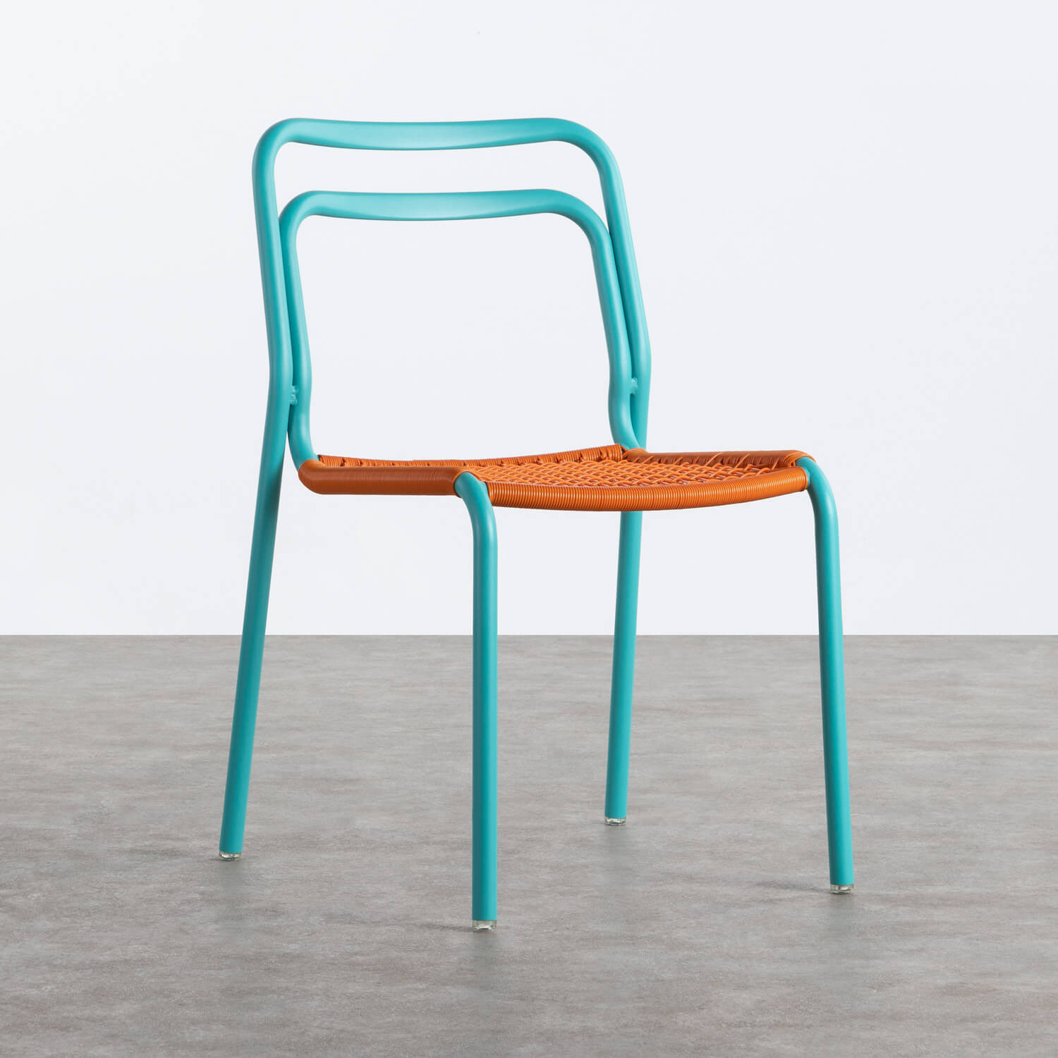 Outdoor-Stuhl aus Aluminium und synthetischem Rattan Kor, Galeriebild 1