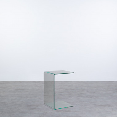 Beistelltisch Quadratisch aus gehärtetem  Glas (40x40 cm) Elem