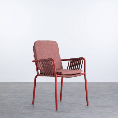 Outdoor Stuhl aus Aluminium und Seil Drian