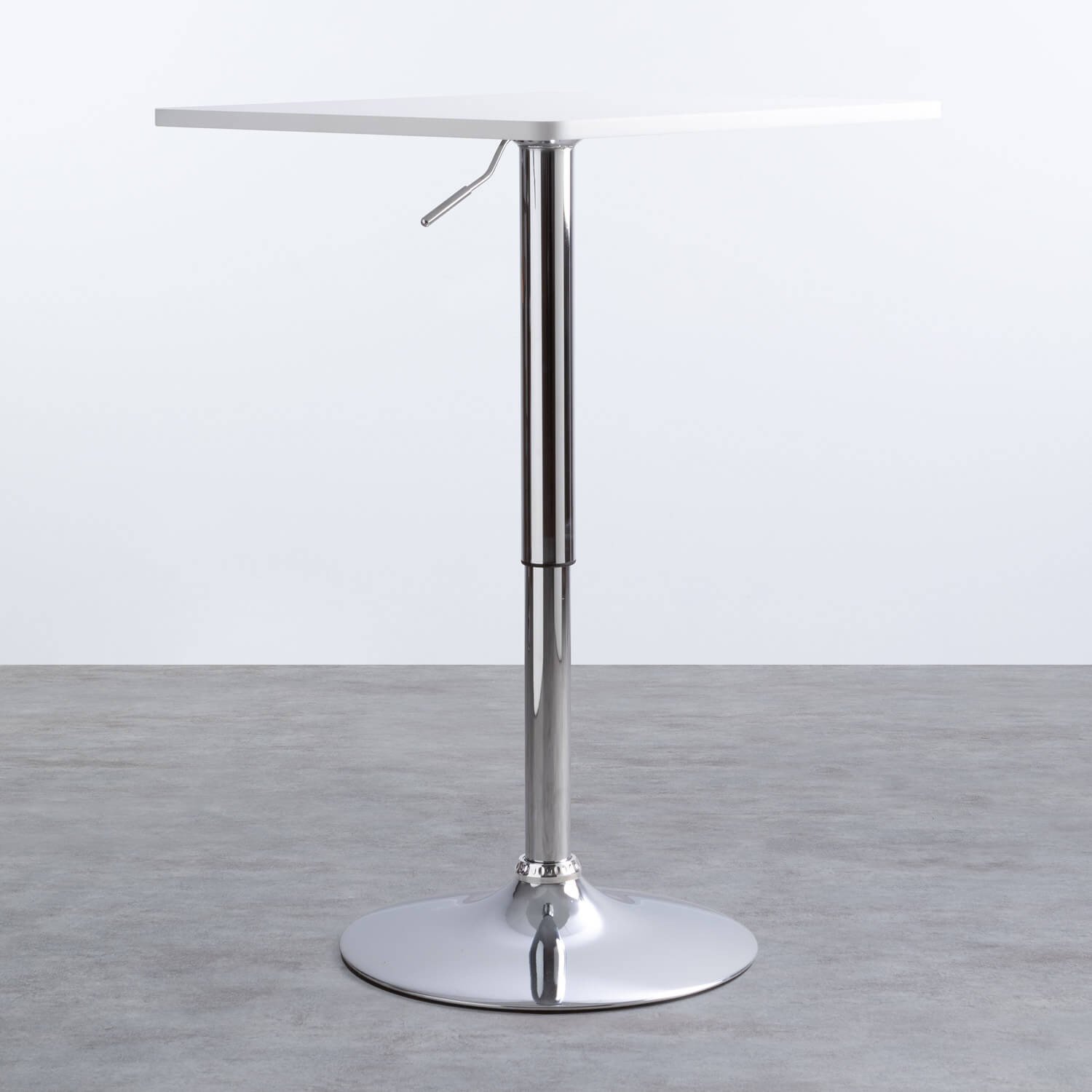 Hoher Tisch Quadratisch aus MDF und Stahl (60x60 cm) Square Bar, Galeriebild 1