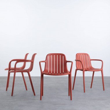 4er-Pack Stühle aus Polypropylen Brand