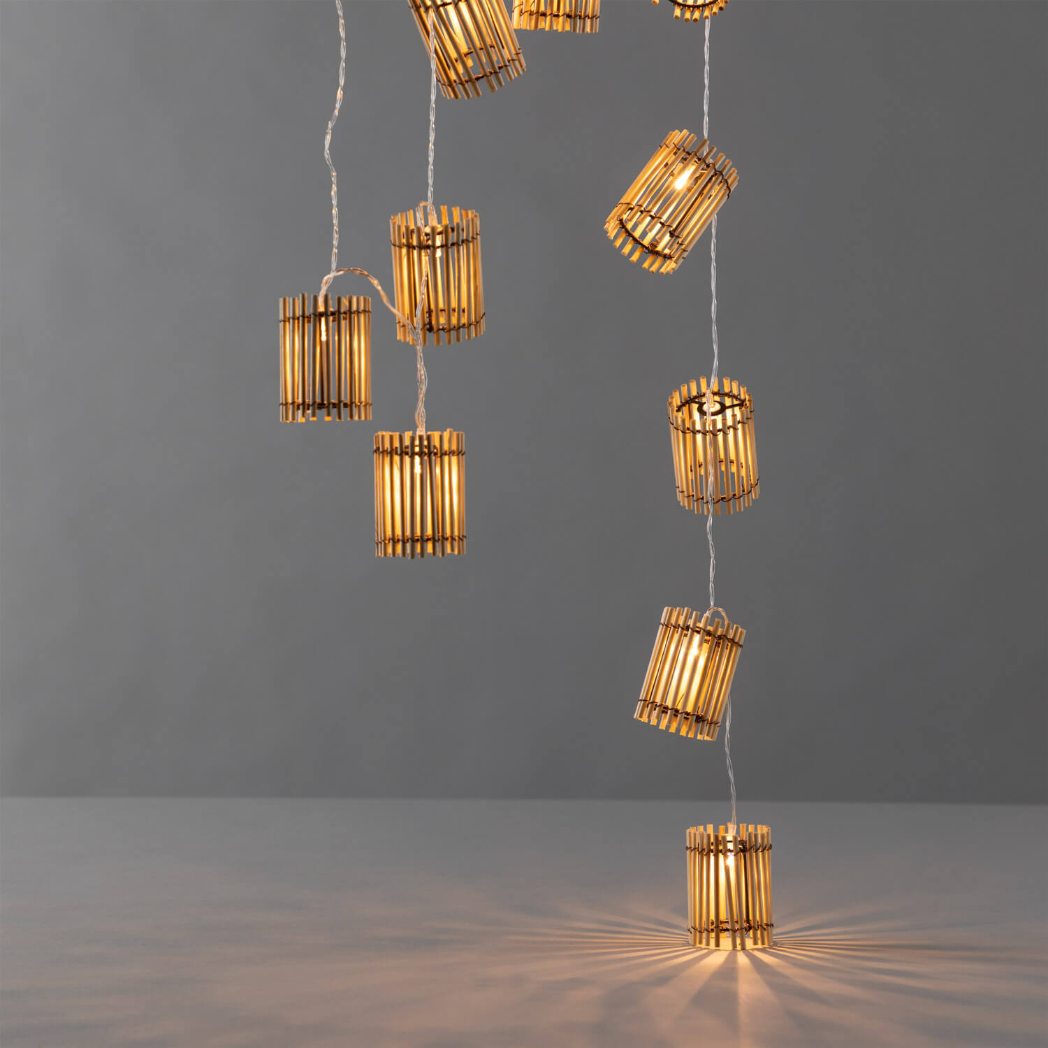 Dekorative LED-Girlande aus Bambus Hani, Galeriebild 2