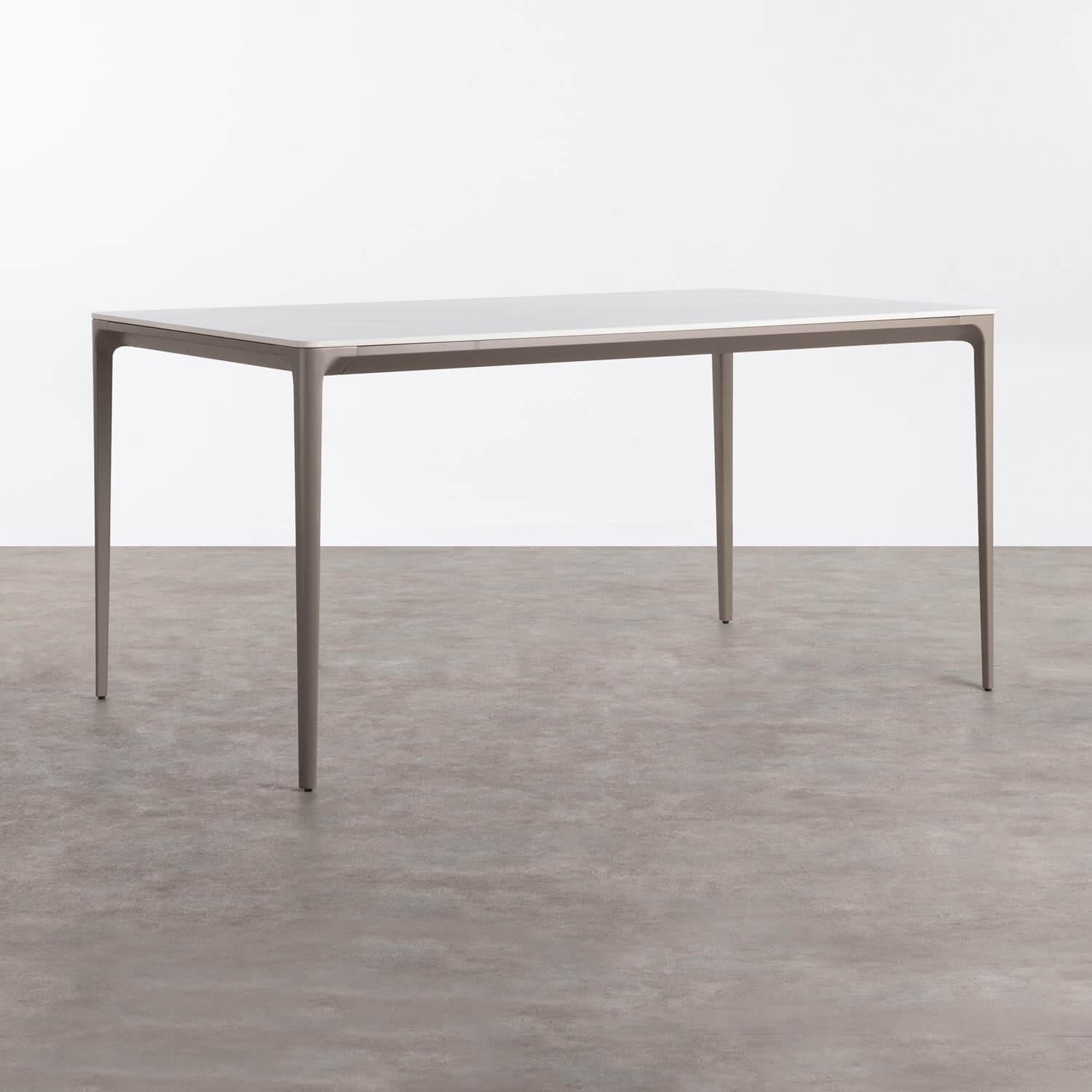 Outdoor Tisch aus Aluminium und Gestein Tico, Galeriebild 1