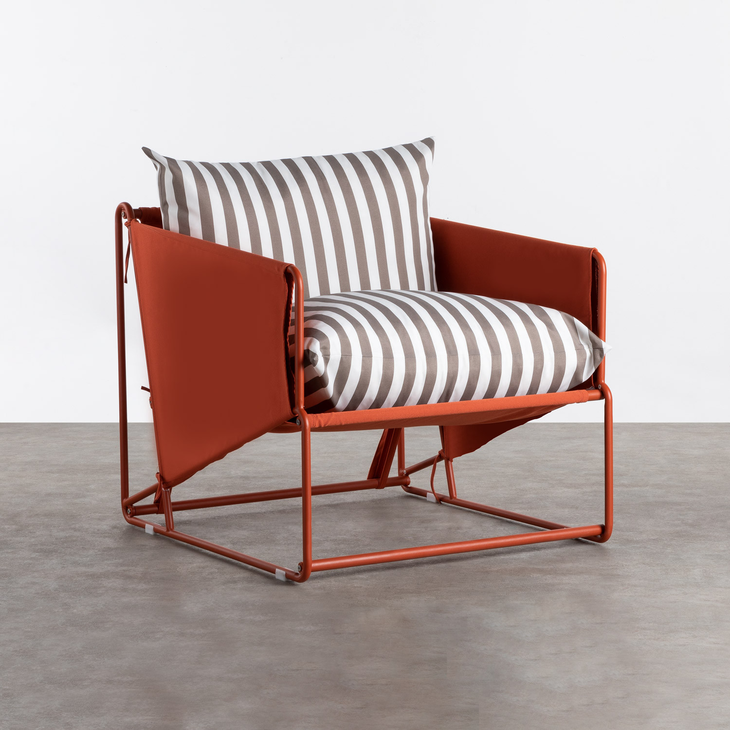 Sessel aus Eisen und Sitz aus Stoff Rin, Galeriebild 1