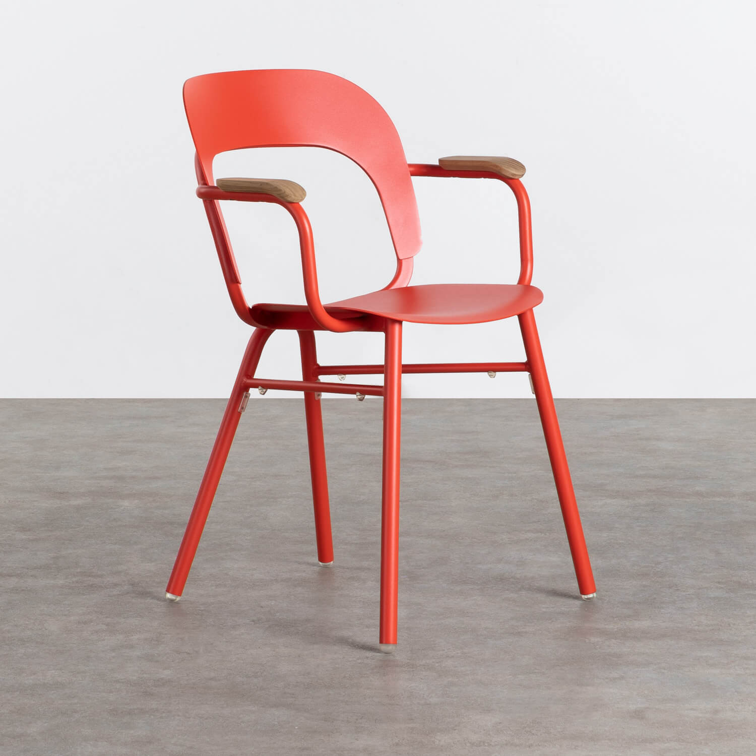 Outdoor Stuhl aus Aluminium und Holz mit Armlehnen Pop, Galeriebild 1