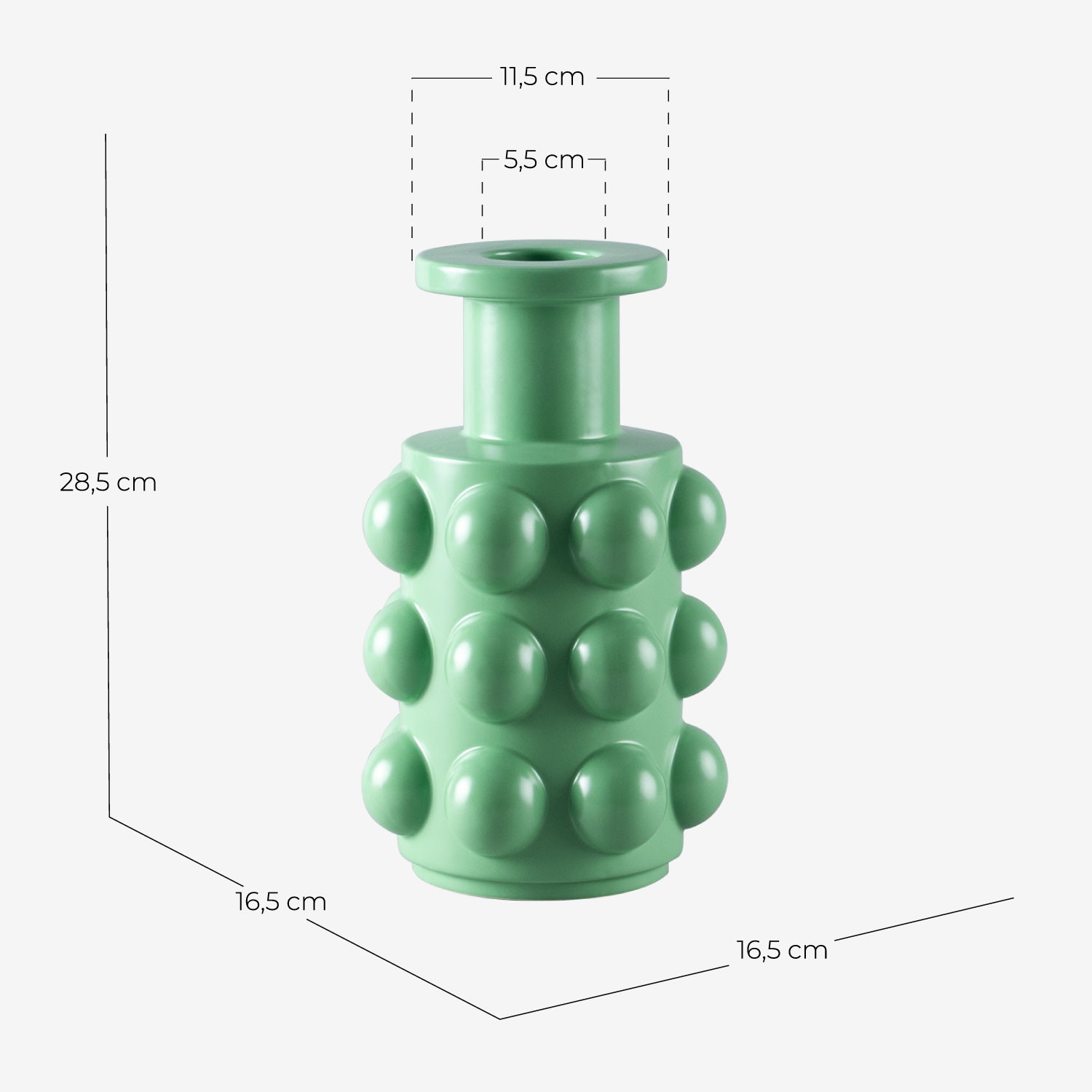 Vase aus Dolomit Malik Groß, Maße