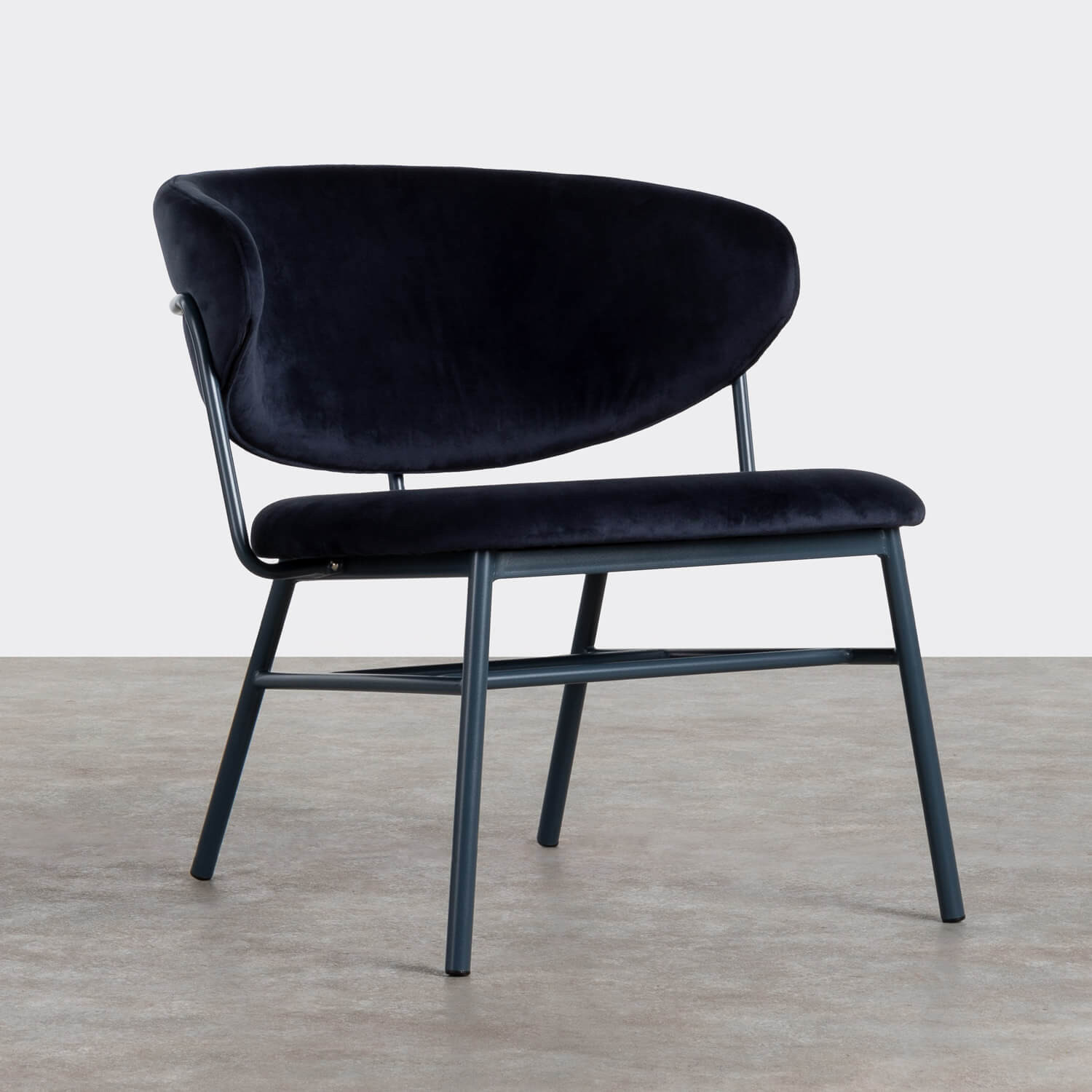 Sessel aus Samt und Stahl Bonse , Galeriebild 1