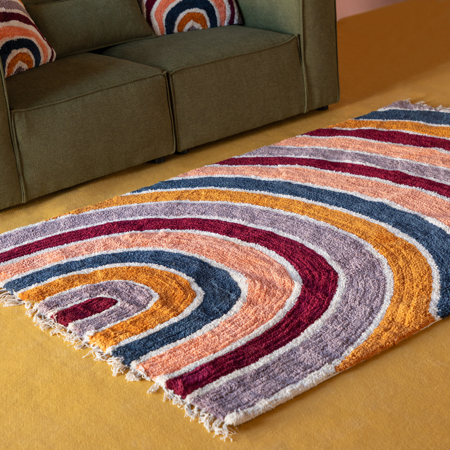 Teppich Handgefertigt aus Baumwolle und Polyester (242x162 cm) Alay , Galeriebild 2