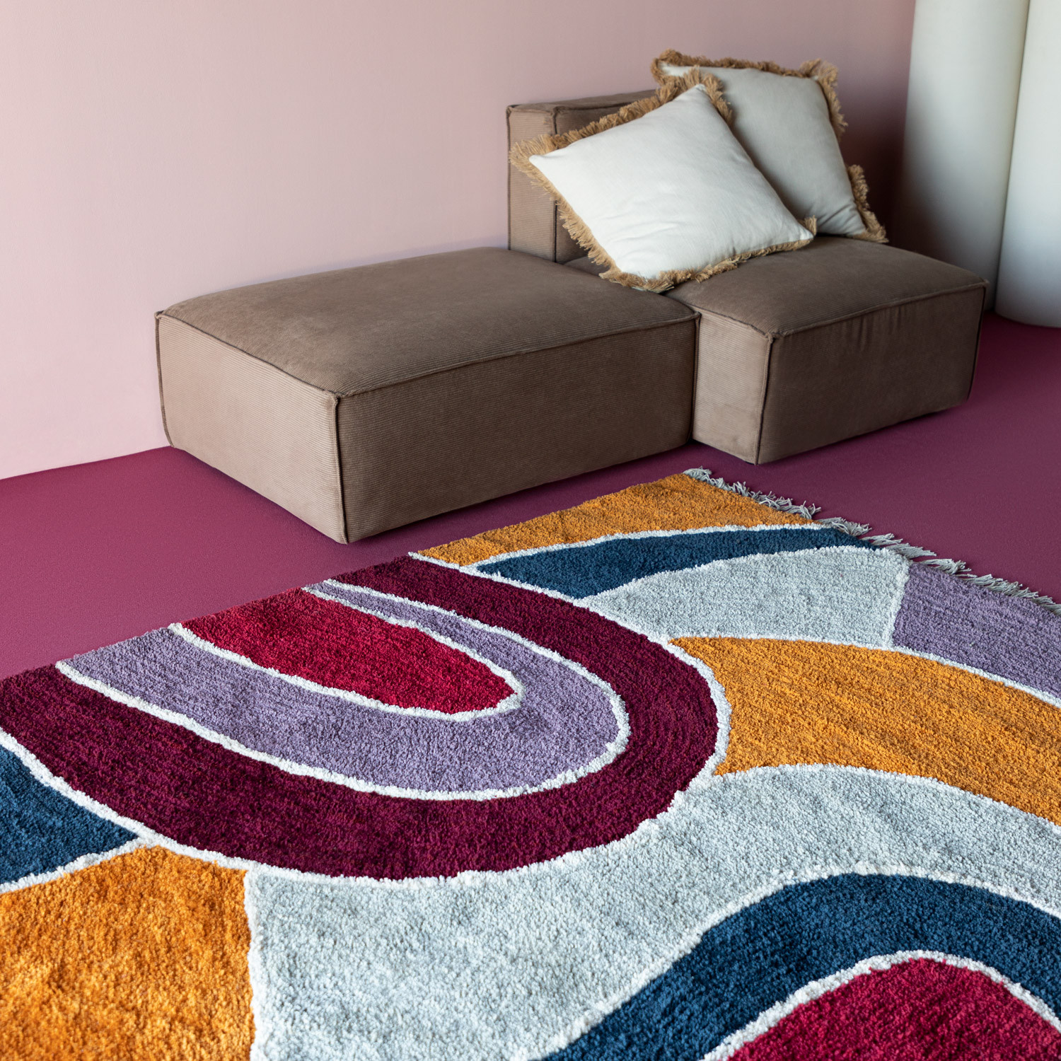 Teppich Handgefertigt aus Baumwolle und Polyster (242x162 cm) Levana, Galeriebild 2
