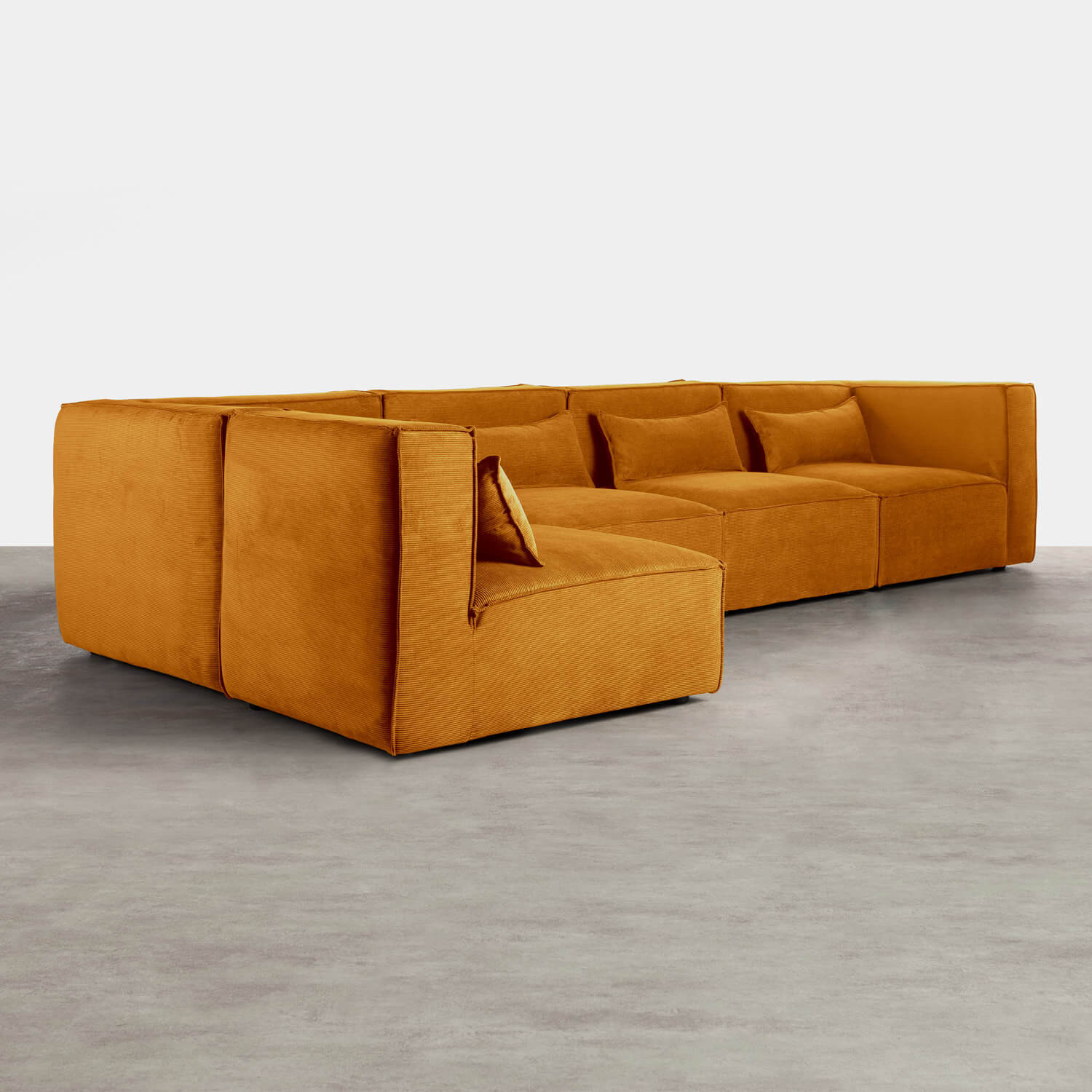 Modulares Sofa 5-Teilig mit 2 Ecksesseln aus Kord Kilhe, Galeriebild 2