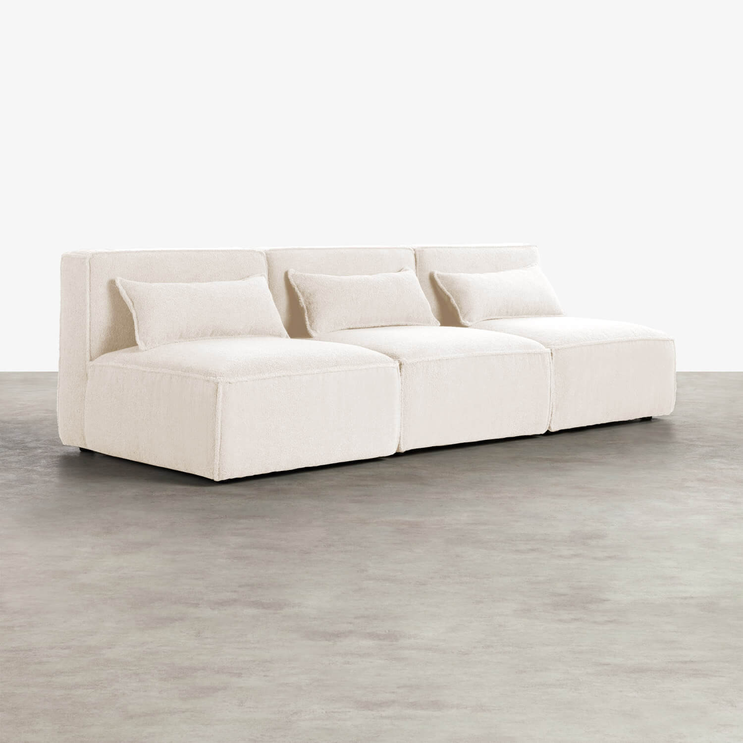 Modulares Sofa 3-Teilig aus Bouclé Stoff Kilhe, Galeriebild 2