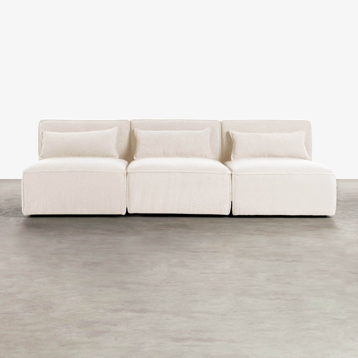 Modulares Sofa 3-Teilig aus Bouclé Stoff Kilhe, Galeriebild 1