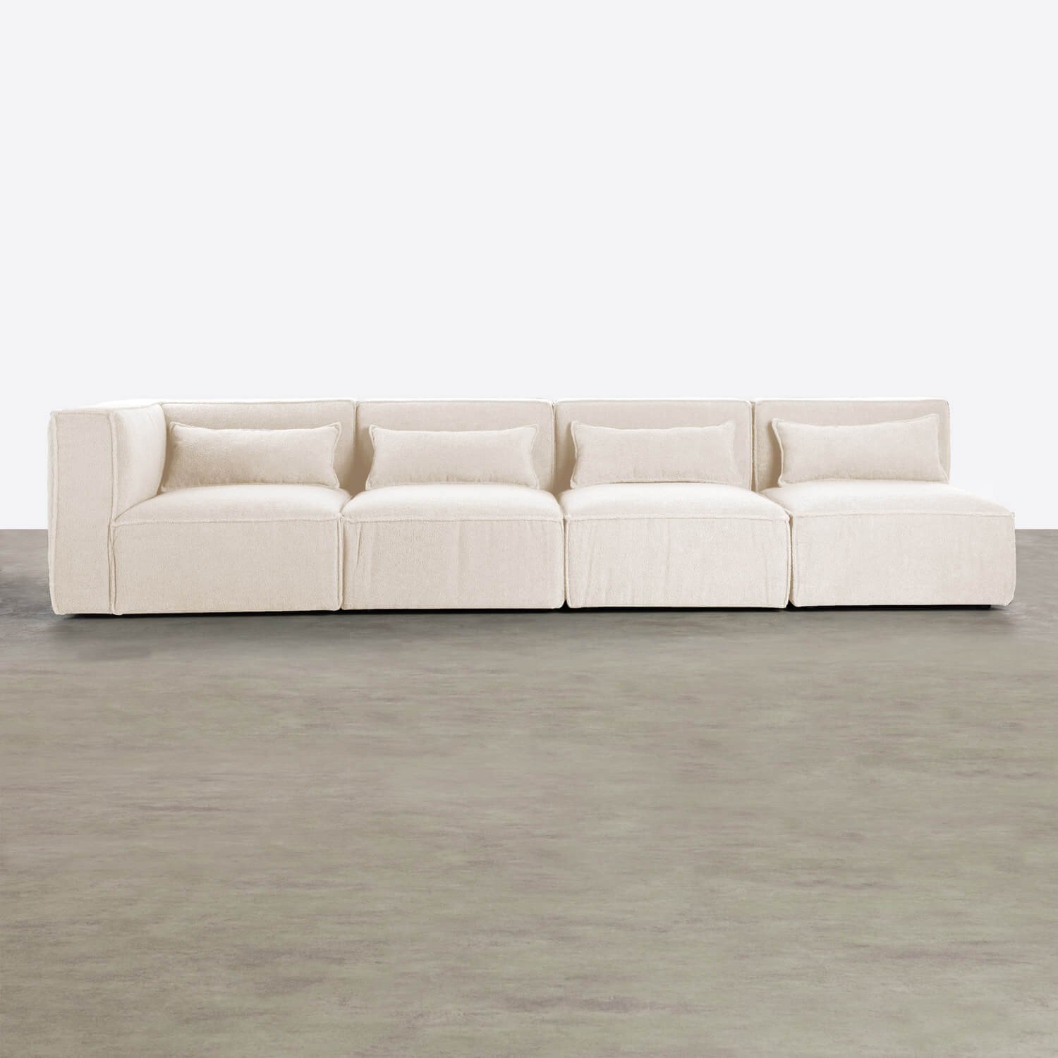 Modulares Sofa 4-Teilig mit 3 Sesseln aus Bouclé Stoff Kilhe, Galeriebild 1