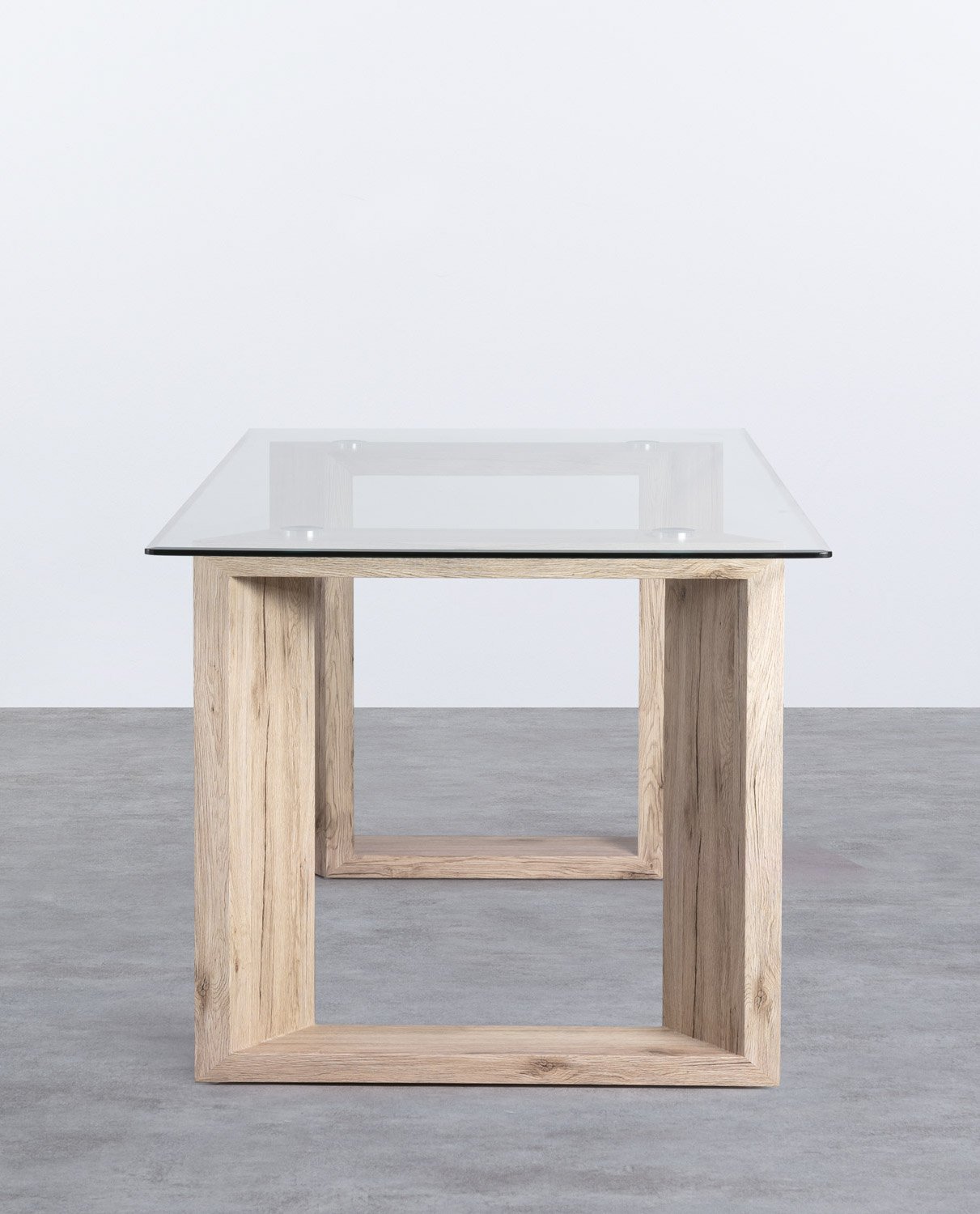 Rechteckiger Esstisch aus MDF und Glas (160x90 cm) Vetro, Galeriebild 2