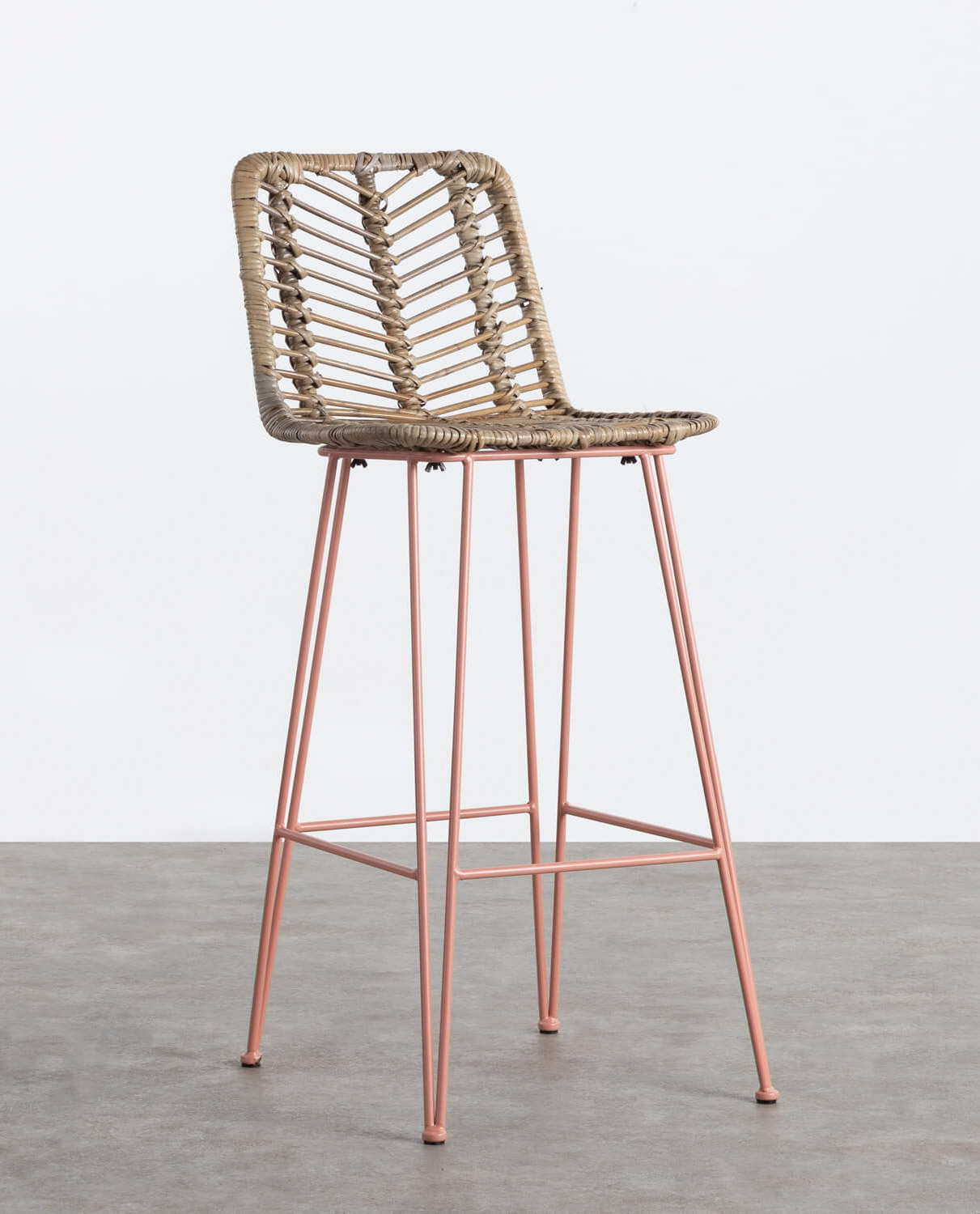 Barhocker aus Natur Rattan Italia (67 cm), Galeriebild 1