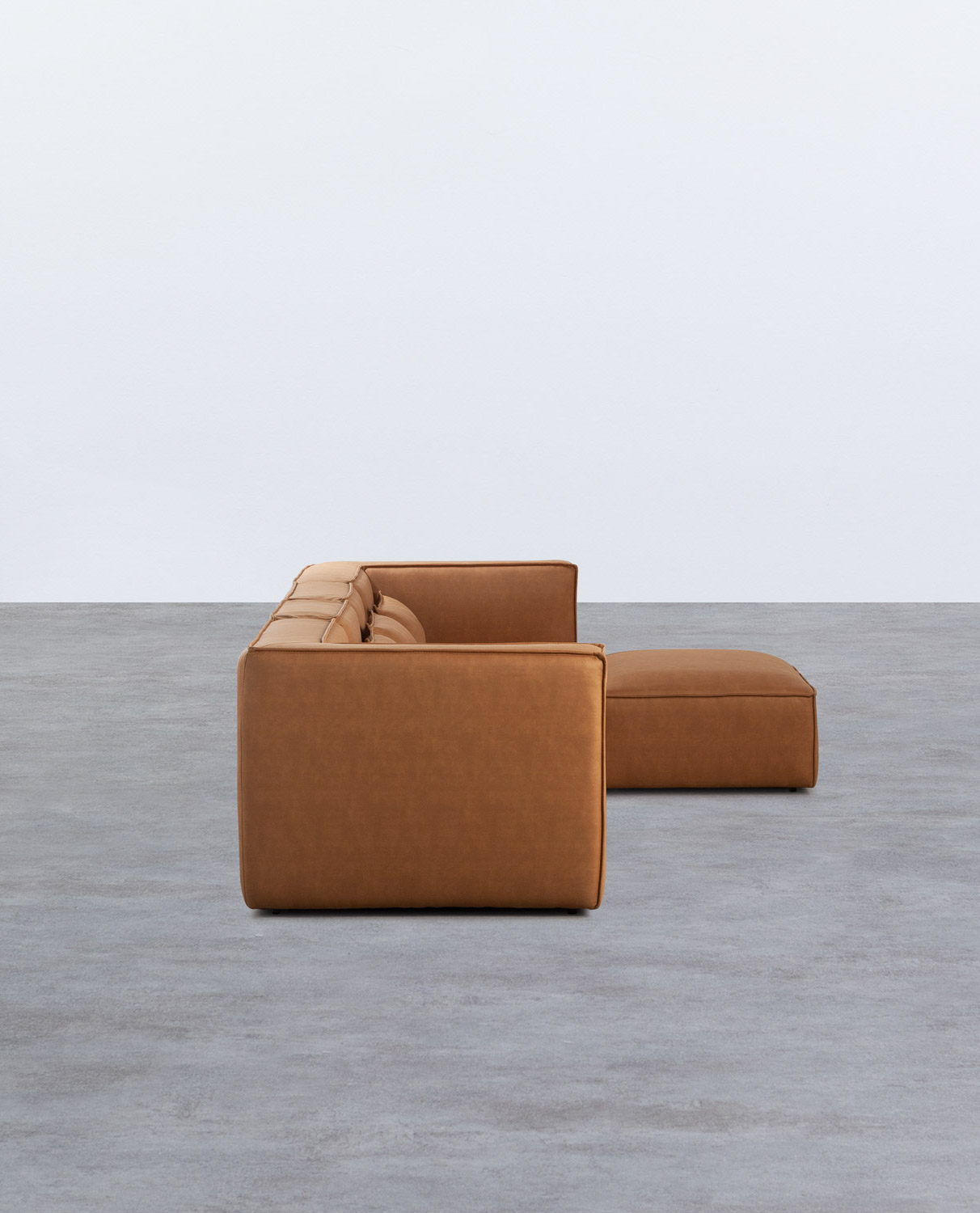Modulares Sofa mit Pouf aus Kunstwildleder Kilhe, Galeriebild 2