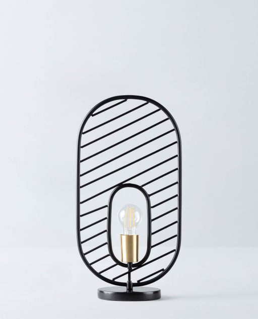 Tischlampe aus Metall und Marmor Nima