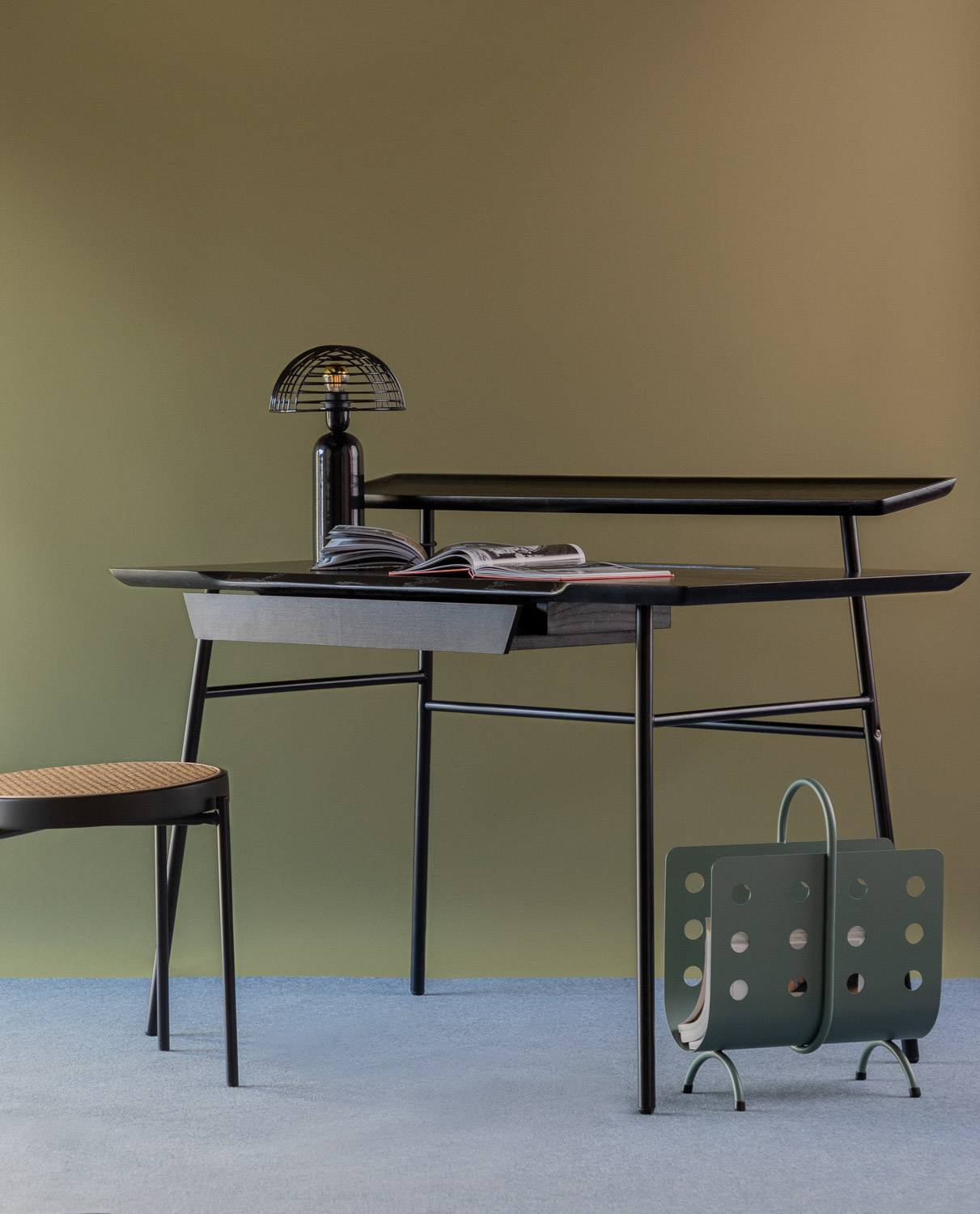 Schreibtisch aus MDF und Metall Vili, Galeriebild 2