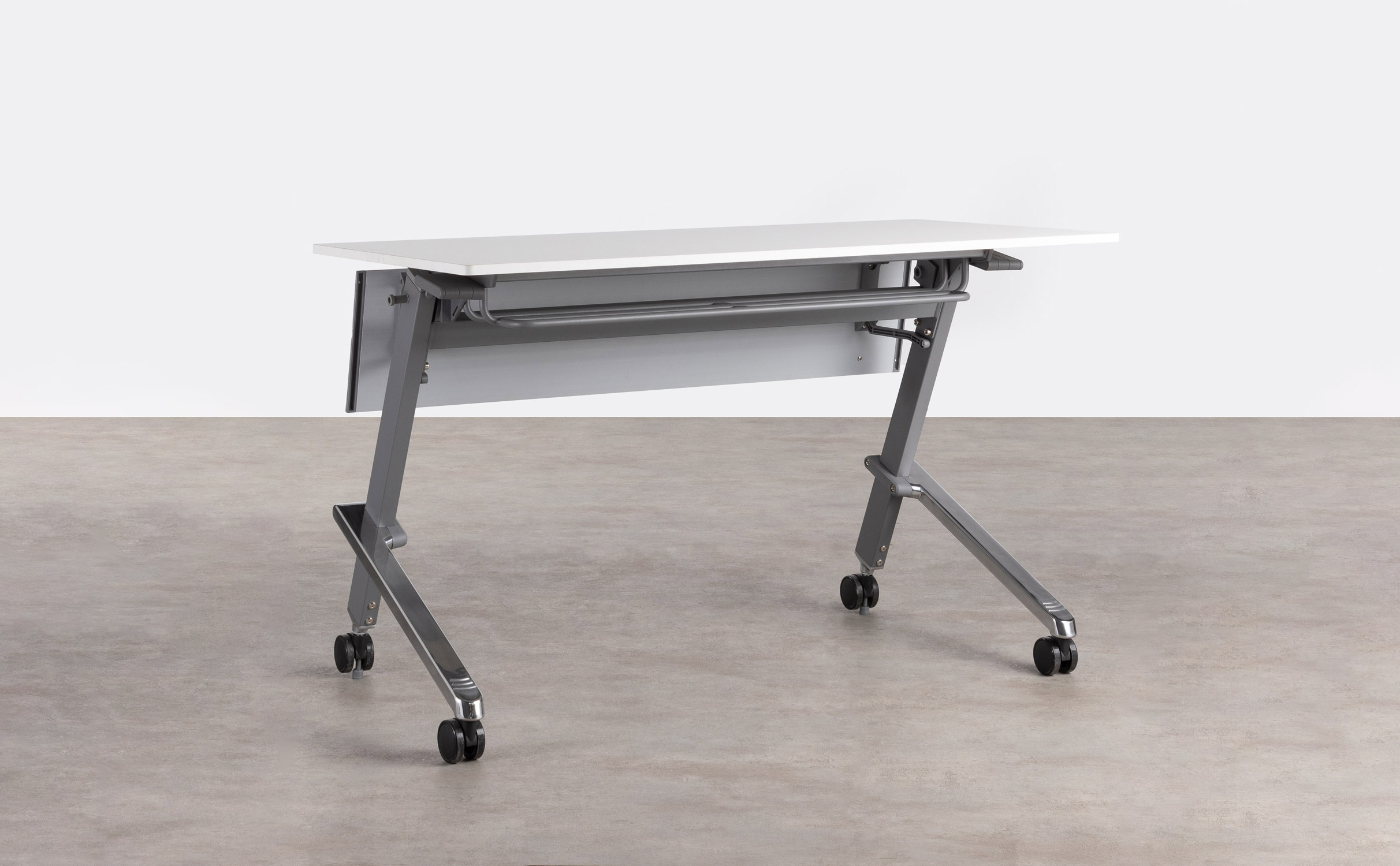 Klappschreibtisch mit Rädern PVC und Stahlgestell Bastid, Galeriebild 1