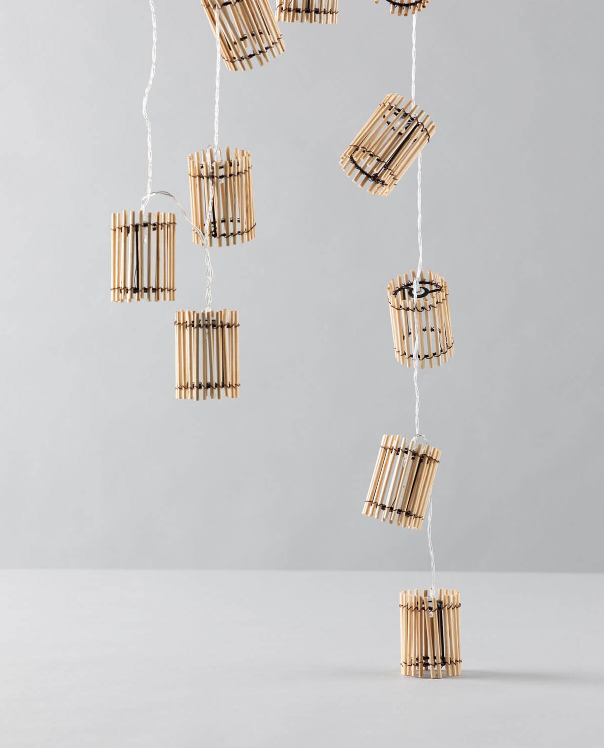 Dekorative LED-Girlande aus Bambus Hani, Galeriebild 1