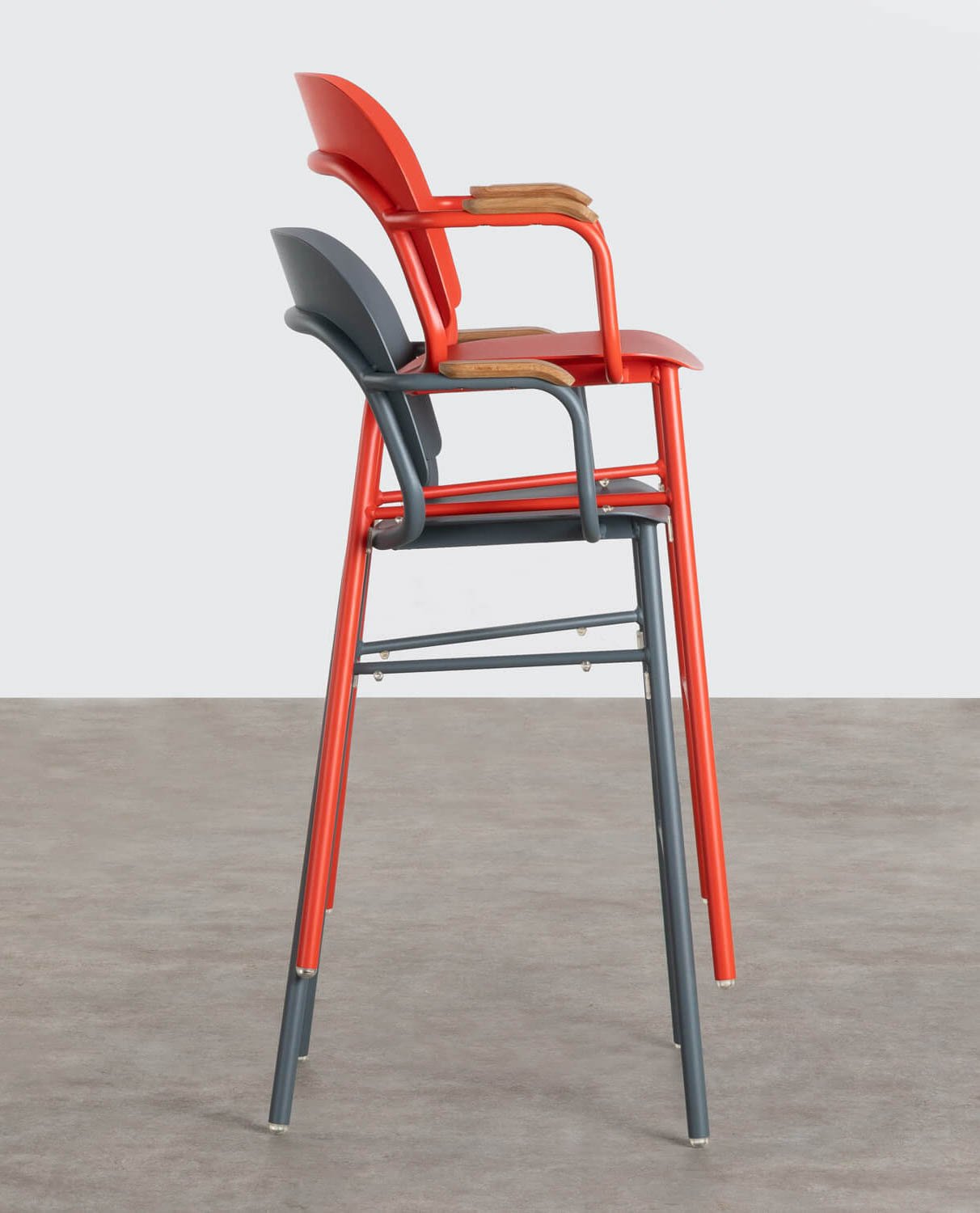 Hoher Aluminium-Hocker für den Außenbereich (74 cm) Pop, Galeriebild 2