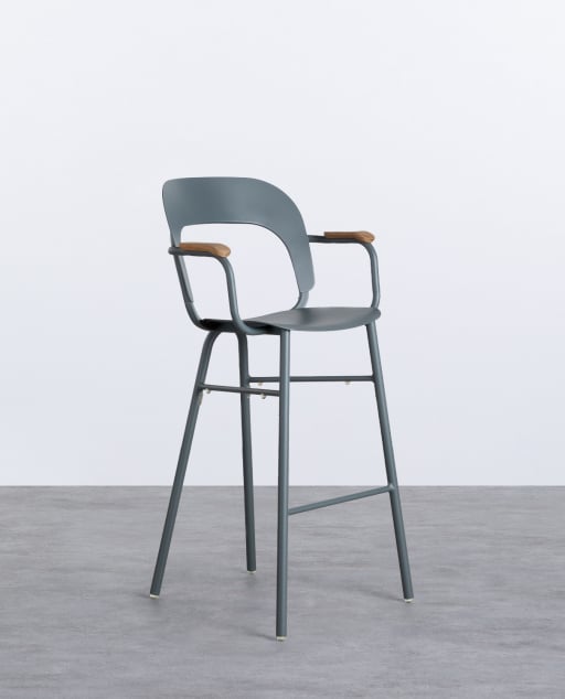 Hoher Aluminium-Hocker für den Außenbereich (74 cm) Pop