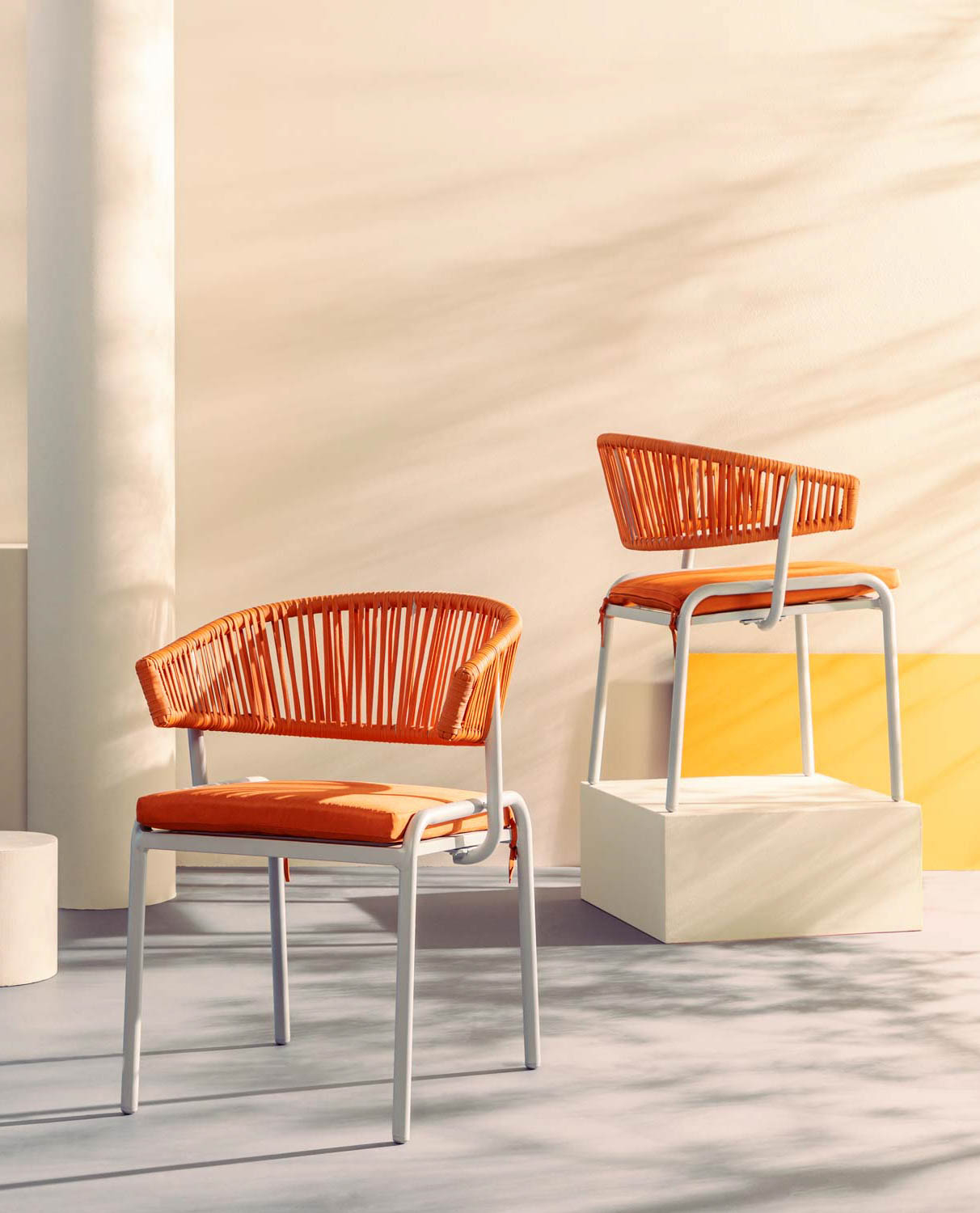 Outdoor Stuhl aus Aluminium und Seil Kelra, Galeriebild 2