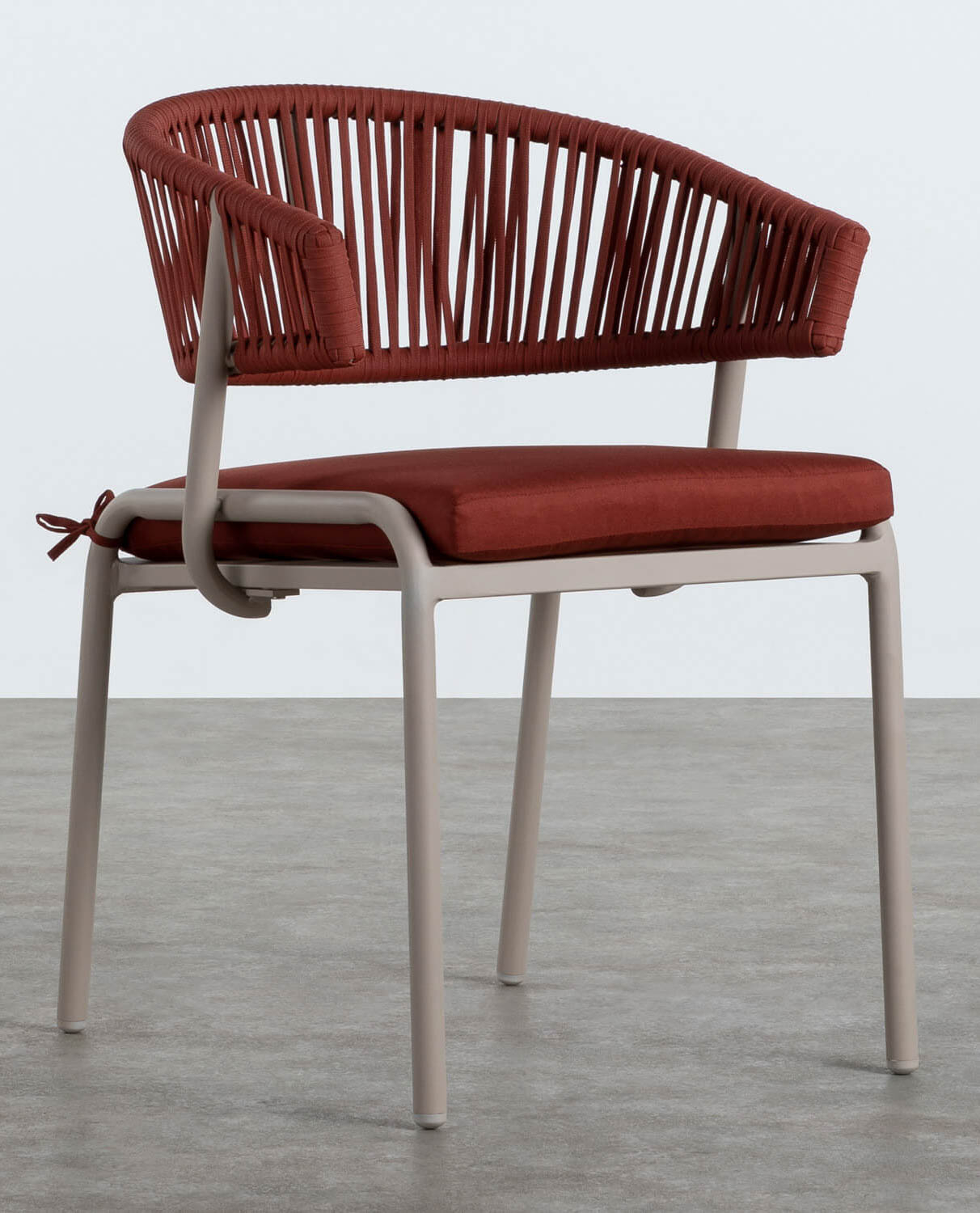 Outdoor Stuhl aus Aluminium und Seil Kelra, Galeriebild 1