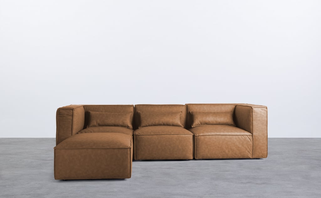 Modulares Sofa 3-Teilig mit 2 Eckssesseln und Pouf Kilhe