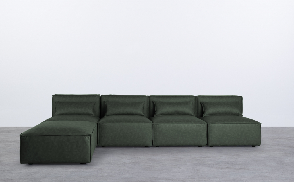 Modulares Sofa 4-Teilig und Pouf Kilhe