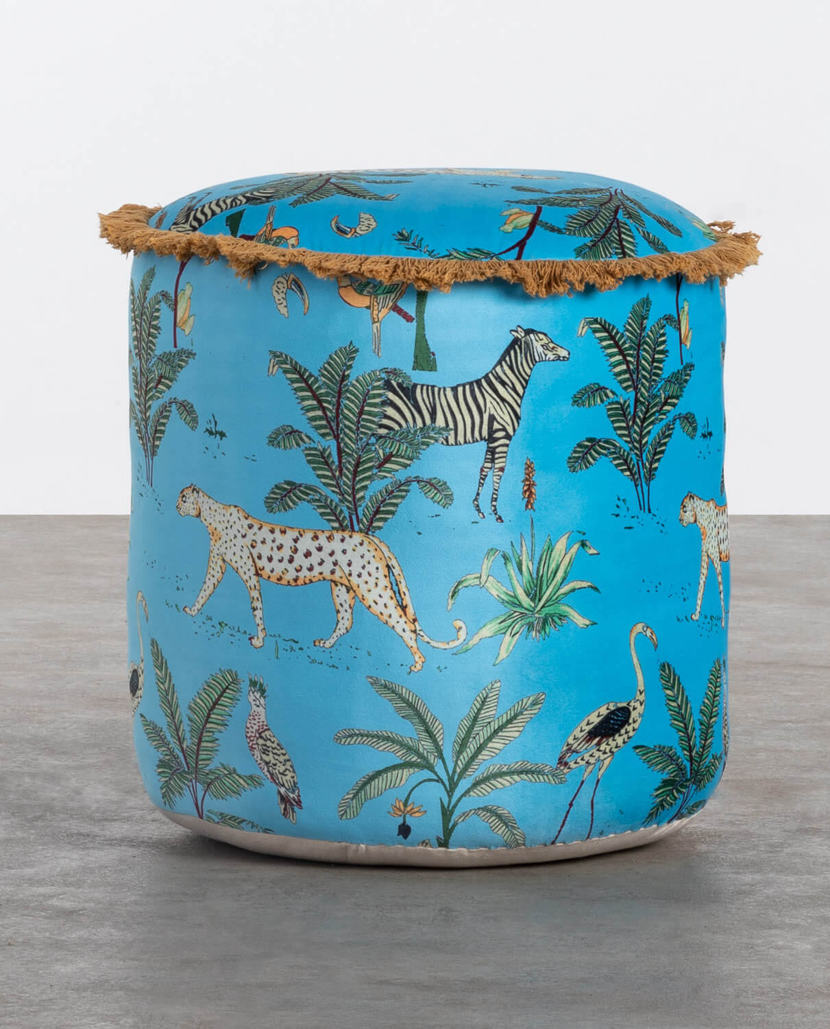 Pouf Rund aus Samt Darien, Galeriebild 1