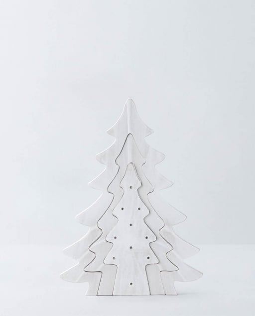 Weihnachtsbaum aus Holz mit LED-Lichtern Pinos